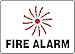 Accuform MLFX540GF Lumi-Glow Flex Adhesive Vinyl Sign, Legend"Fire Alarm", 10" Length x 14" Width x 0.010" Thickness, Red/Black on Glow, 10" Height, 14" Wide, 10" Length, Vinyl, 10x14