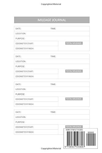 Mileage Journal: Daily Vehicle Mileage Notebook, Great for Tracking Mileage for Business Driving with Odometer Log - Image 2