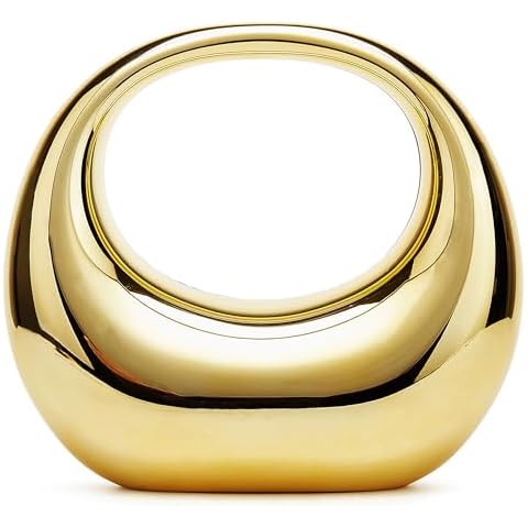Avilego Acrylic Evening Clutch for Women Chic Metal Purses Shiny Round Handbag for Wedding Parties 2024 Cover