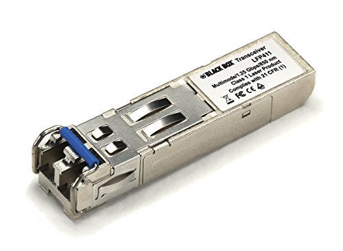 Black Box LFP411 SFP, 1250-Mbps Fiber with Extended Diagnostics, 850-nm Multimode, LC, 550 m