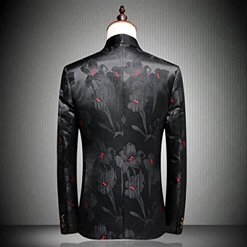 ZHCHAO Schmaler Herren-Bankett-Anzug, koreanische Version, zweiteilig, Übergröße, Anzugjacke, Bräutigam, Hochzeitskleid – Bild 4