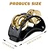 EASTROCK Foot Tambourine Percussion Musical Instrument Foot Percussion with Golden Steel Jingle Bells for Drum Guitar Playing Black