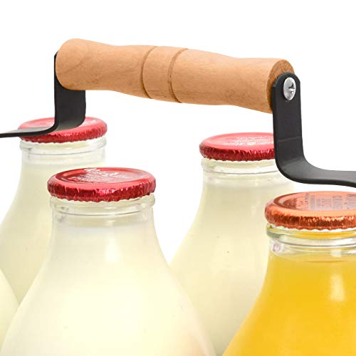 CKB LTD Melkfles Houder Poedergecoat Staaldraad Metalen Houdt 6 Melkflessen Deurstep Krat Carrier Traditionele 25 x B27… - Image 5