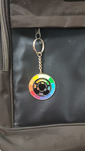 Image of Creative Color Wheel Enamel pin, The Spinning Wheel Moves Nicely，Color Wheel Brooch