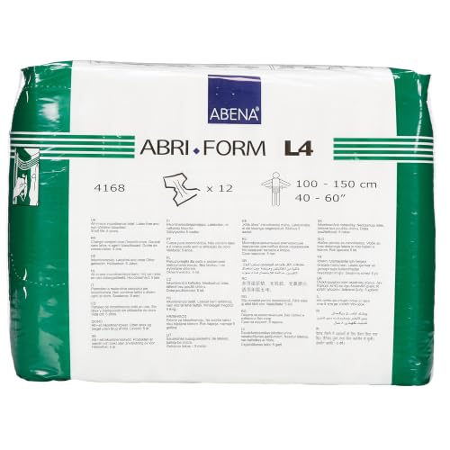 Image of Abena Abri-Form Comfort Plastic-Backed Briefs, Level 4, (Medium To Large Sizes) Large, 12 Count | Incontinence Brief,Unisex,Tab Closure