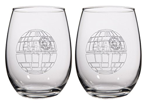 Star Wars Collectible Wine Glass Set (Death Star)16 oz