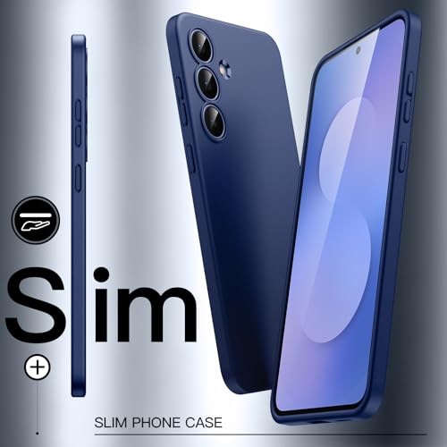 JETech Slim Fit Case for Samsung Galaxy S25 FE, Flexible Soft TPU Shockproof Thin Phone Cover with Matte Finish (Navy Blue) by JETech - Image 3
