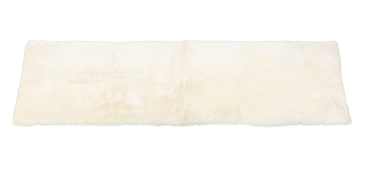 Reissner Lammfelle | FP-195-WEI | Hochwertiger Fell Teppich Bettvorleger Couchauflage | Echtes Merino Schaffell | rechteckig 195x60cm weiß