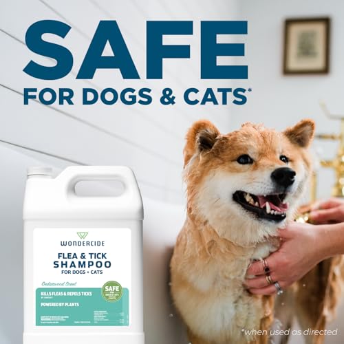 Image of Wondercide - Flea & Tick Shampoo for Dogs and Cats - Flea and Tick Treatment with Natural Essential Oils - for Pets Over 4 Months - Powered by Plants - Cedarwood - 128 Fl oz