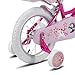 JOYSTAR Unicorn 12 Inch Kids Bike for 2-4 Years Girls Toddler Bike with Training Wheels Princess Girls Bikes with Basket Doll Seat Bike Streamers Kids Bicycles Fuchsia