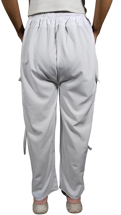 Image of ARYANSH Shoppe 4 Pocket Straight-Fit Cargo Trouser Pants for Kids Girls | Stylish High-Waist Casual Wear with Pockets | Small to XXL
