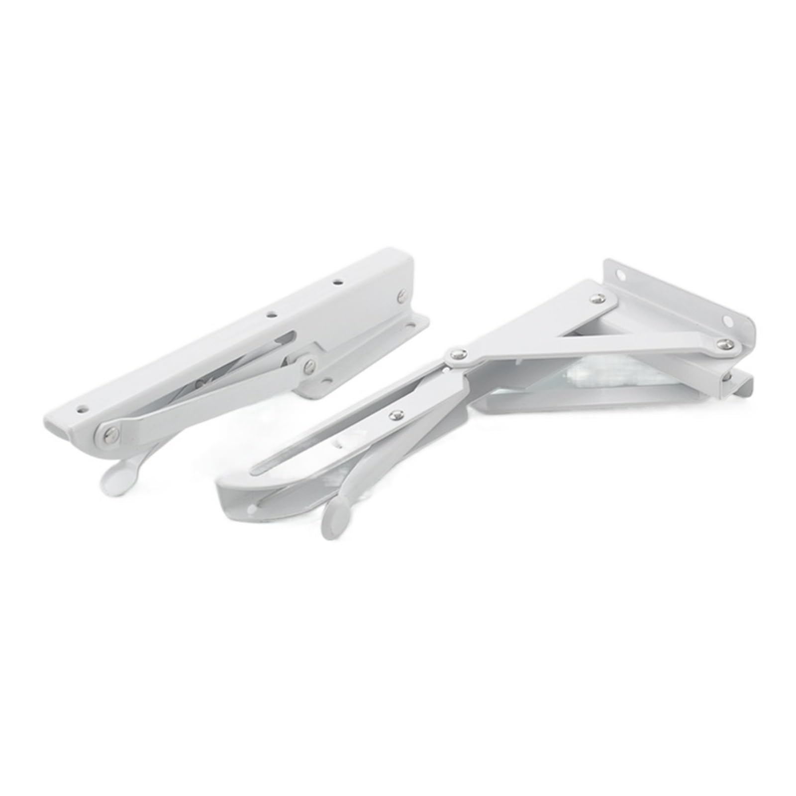 staffa pieghevole per mensola, Staffa triangolare da parete regolabile 2 pezzi(White 14inch)