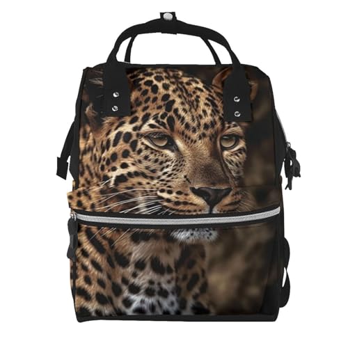 Sac à dos à langer léopard pour des sorties sereines en ville avec bébé