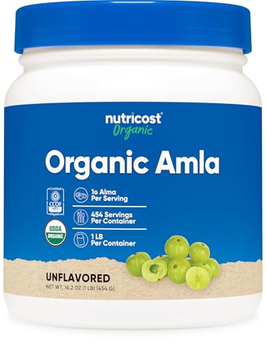 Nutricost Organic Amla Powder 1 Pound (Unflavored) - 1 gram per Serving, Vegan, GMO-Free