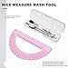 EBOOT Student Geometry Math Set, Drawing Compass and 6 Inch Swing Arm Protractor 180 Degree Math Protractor (Pink)