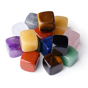 ZHIYUXI 10 PCS Healing Crystals Amethyst Rose Quartz Tiger’s Eye Clear Quartz Obsidian Green Aventurine Tumbled Bulk Crystals Natural Quartz Polished Gemstones Reiki Energy Stones