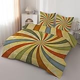 Bettdecke 135x200 Streifen - Bettdecke ohne Bezug Nutzbar Abstraktes geometrisches Muster...