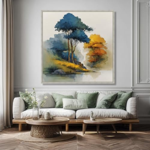 Scène de rivière paisible en toile de paysage naturel pour une chambre relaxante - 2
