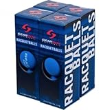 GearBox Lot de 4 boites de 3 balles de racquetball Bleu...