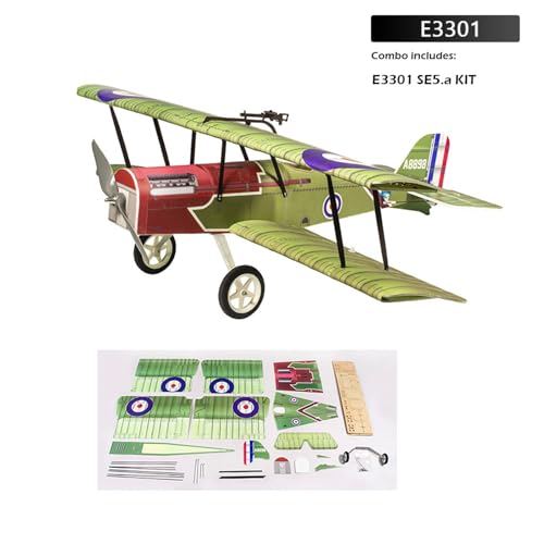 Goolsky RC Flugzeug, RC Aeroplane E33 SE5A 800 mm Spannweite PP-Schaum ferngesteuertes Flugzeug Starrflügel-Doppeldecker-Warbird