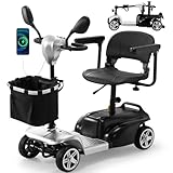 Mobility Scooter for Seniors & Adults, 300lb Foldable Portable Motorized Mobility...