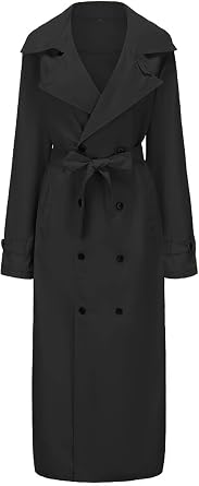 SANSIWU Mens Long Trench Coat Winter Classic Lapel Double Breasted Wool Blend Oversized Peacoat