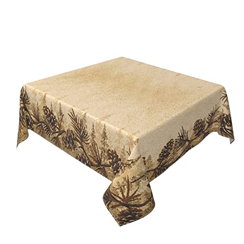 Nappe carrée pomme de pin pour protéger et décorer la table - 7