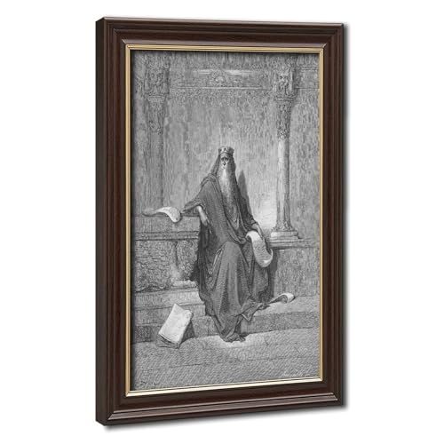 Impression sur toile King Salomon Gustave Doré cadre suspendu 20x30 cm