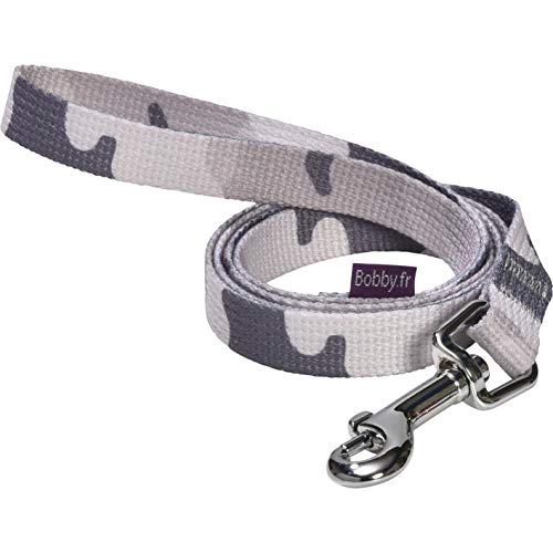Bobby Laisse pour Chien Camouflage Gris Taille S 1 m x 16 mm