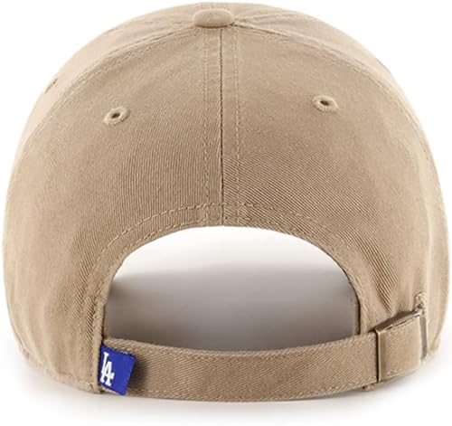 '47 MLB Khaki Primary Logo Clean Up Adjustable Strap Baseball Dad Hat Cap, Adult One Size Fits All