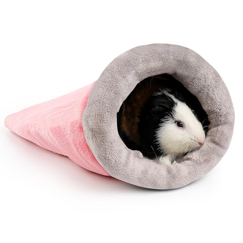 ONEJU Meerschweinchen Schlafsack, Meerschweinchen Bett,Verstellbarer Eingang zum Öffnen, ideales Zubehoer für kleine Haustiere, Rosa