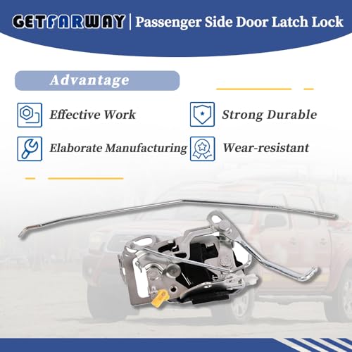 Image of Door Latch Lock 69310-04010 Compatible with Toyota Tacoma 1998 1999 2000 2001 2002 2003 2004,Manual Locks for Non Electric Doors (69310-04010, Passenger Side)