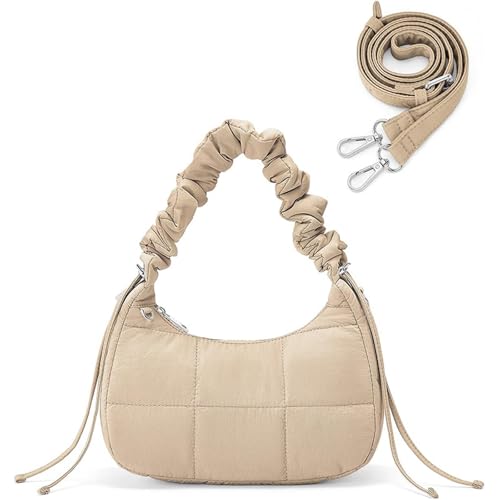 Sac matelassé léger pour femme grand format noir avec bandoulière amovible