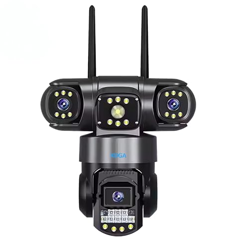 Image of XUGA Cybernautt Z6D 6MP 3 Lens WiFi PTZ Camera | 6MP FHD resolution with 3-view screen display. Supports up to 128GB storage, full color night vision, and AI motion alerts.