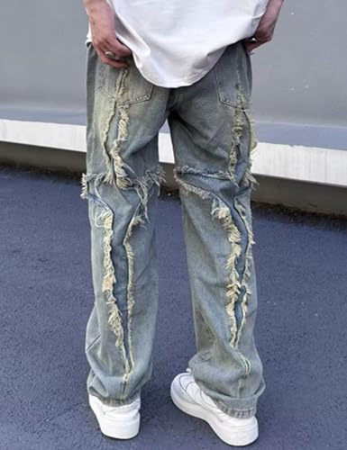 Y2k Baggy Jeans Vintage Distressed Jeans Hip Hop Pants Loose Fit Stacked Jeans Trousers Streetwear4