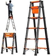 Amazon.co.jp: 伸縮はしご はしご 4.1m+4.1m最長8.2m 耐荷重150kg 伸縮