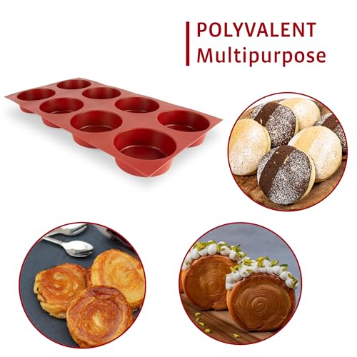 Moule cylindre silicone 8 alvéoles Maé à cuisson homogène - 5
