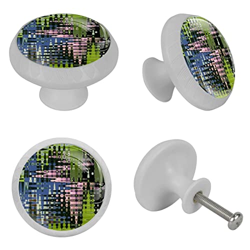 Tiroirs de commode et boutons de placard de cuisine ronds à texture entrelacée lot de 4 - 5