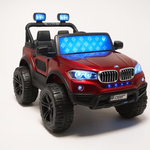 Image of Kawaii Kids Speed 888 Battery Operated Electric Car for Kids, 12V Rechargeable Ride-On SUV with Solid Design, Kids Ride-On Car for Boys & Girls Age 1-7 Years (Red,BM)