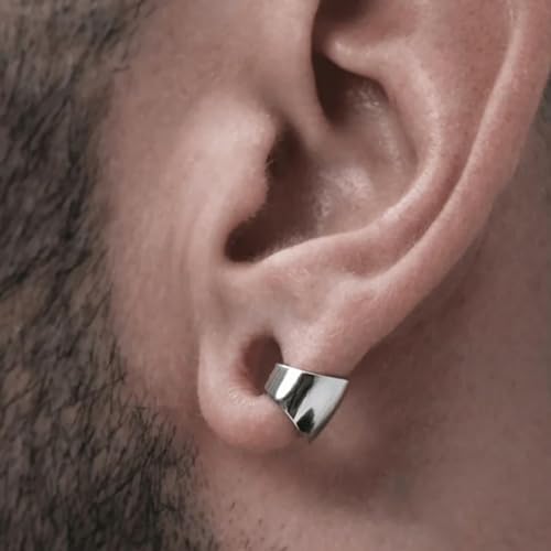 Casvort 2 PCS Hypoallergenic 316 Stainless Steel 00G Ear Cuff for Stretched Lobe Simple Ear Gauges Plugs for Weights Earring Studs Clip on Cartilage Body Piercing Jewelry3