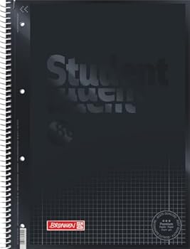 BRUNNEN 1067928190 NotizblockCollegeblock Student Colour Code A4 kariert Lineatur 28 90 gm 80 Blatt schwarz
