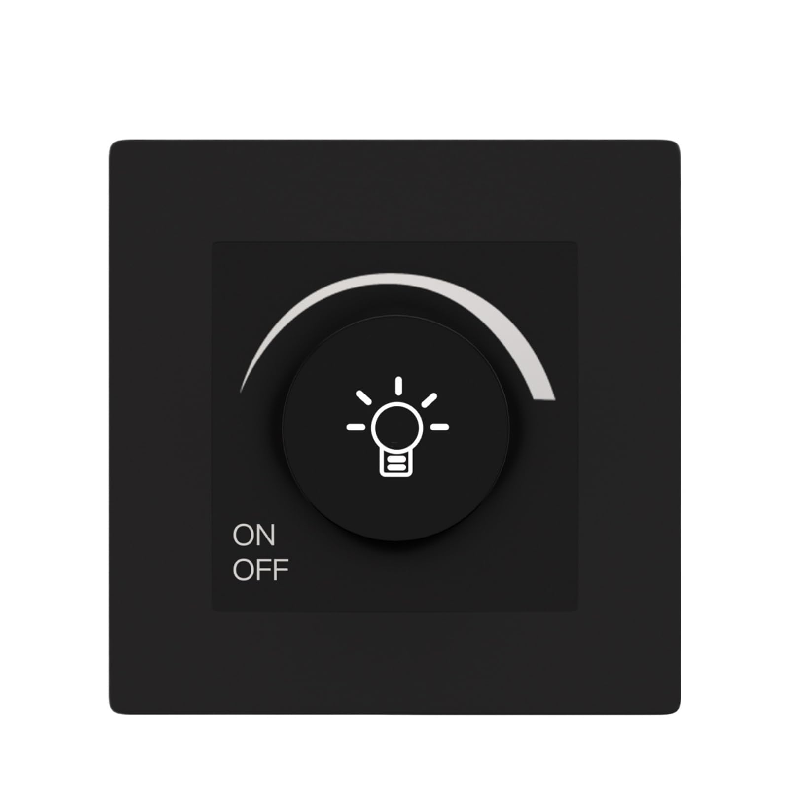 Variatore di luce standard con pulsante rotante, dimmer regolabile in luminosità, alloggiamento in plastica. (Dimmer Socket White)