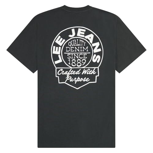 Lee Short Sleeve Relaxed Tee Washed Black Size S - 4