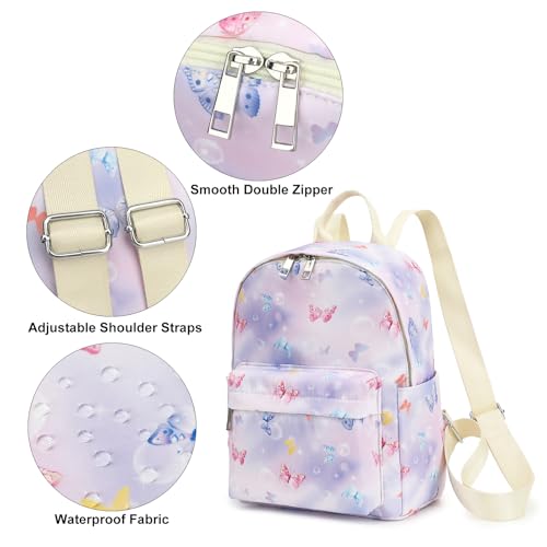 Image of Butterfly Mini Backpack Women Girls, Small Backpack Purse for Adults Teens Kids School Travel