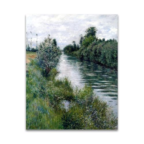 Toile célèbre Gustave Caillebotte Temps Nuageux pour une ambiance poétique au salon