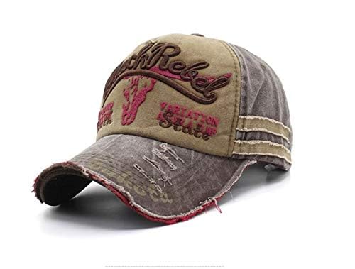 Unisex Vintage Washed Denim Baseball Cap - Distressed Frayed Punk Rock Rebel Dad Hat, Adjustable Cotton Retro Streetwear Sports Cap for Men Women-picture-56
