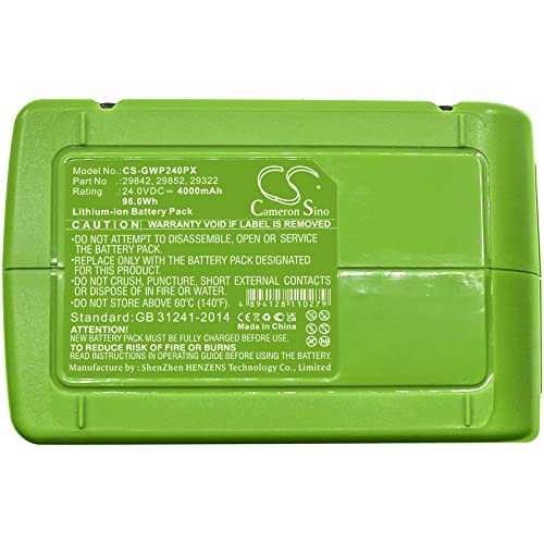 4000mAh 24V Replacement Battery for GreenWorks