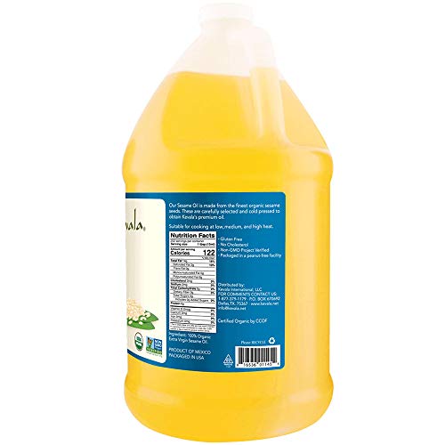 Kevala Organic Extra Virgin Sesame Oil, 1 Gallon (128 Fl Oz) #TOP1