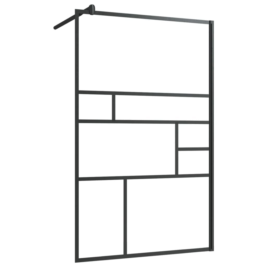 Regulowana ścianka prysznicowa z aluminiową ramą do kabiny prysznicowej, szkło bezpieczne ESG 5 mm, 100 x 195 cm, przezroczyste szkło, łatwe do czyszczenia