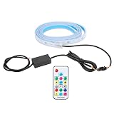 MasYosh Striscia Leggera a Led Dell'auto Flessibile, luminosità Elevata a Basso Consumo Energetico 12V 5W RGB Modifica con Telecomando, per Decorazione Esterna Dell'auto in Coda